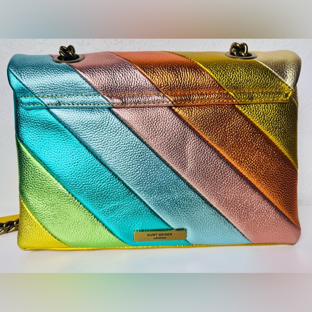 KURT GEIGER KENSINGTON MEDIUM BAG MULTICOLOR STRIPES - Picture 4 of 16
